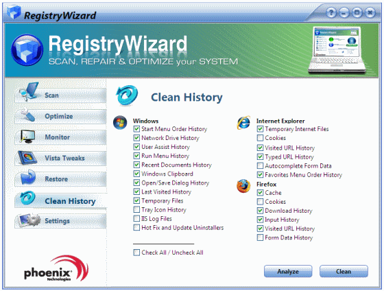 تحميل برنامح اصلاح اخطاء النظام و تسريعه RegistryWizard 3.1.0.401 Screen_CWER1