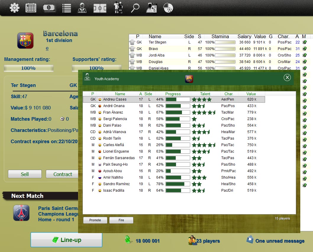 CyberFoot MANAGER 2010  Bf010screen02