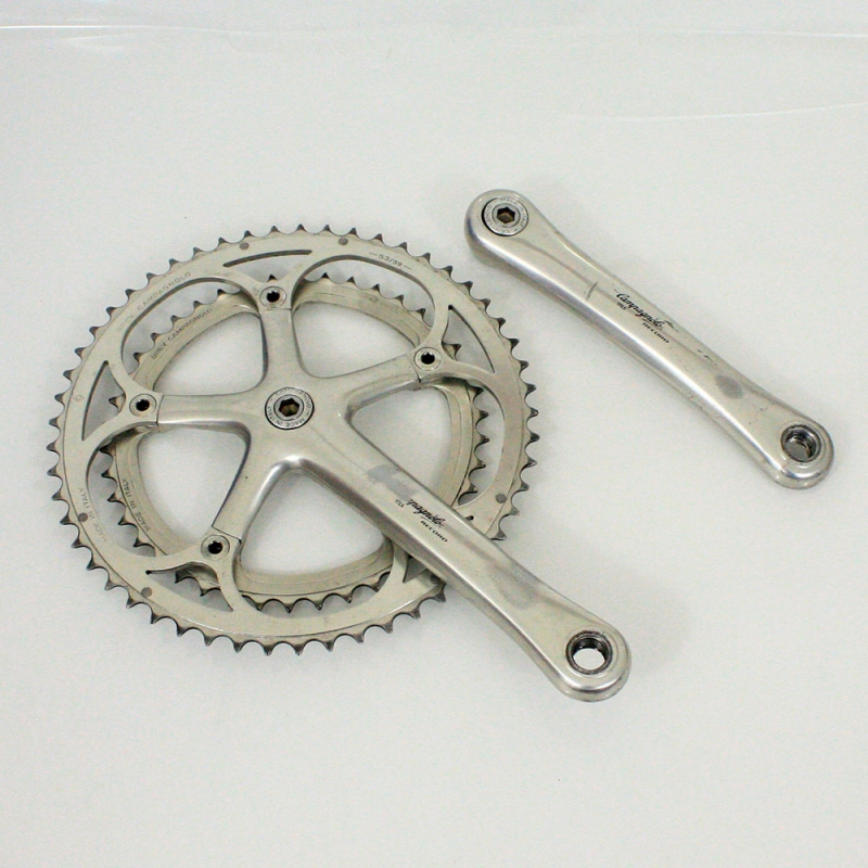 Pédalier Campagnolo Xenon – Double Plateau 52x39 – Alu Argenté – Course