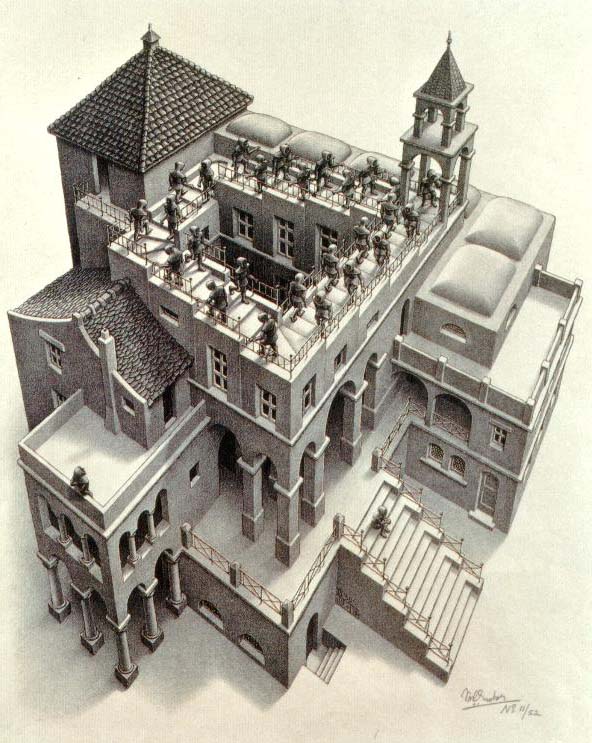 Algunas de las imagenes de las obras de Escher AscendingDescending