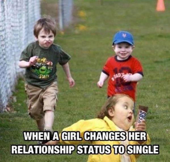 ...when a girl being single she's look like  Relationship-status