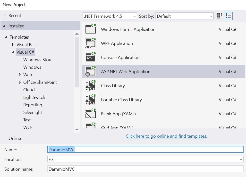 [ASP.NET MVC] Phần 2: Tạo website ASP.NET MVC đầu tiên DammioMVC