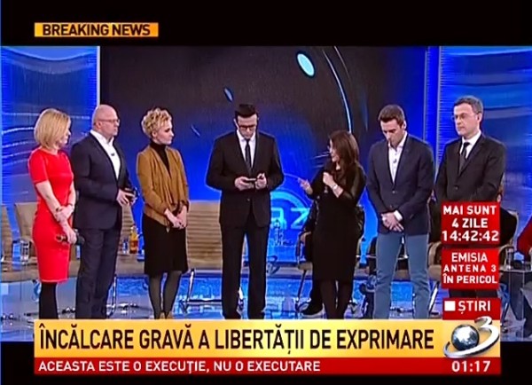 Iohannis - Deratizare la Antena3: Cum se poate umple un studio tv cu niciun jurnalist A3-libertate-exprimare-maciuca-600x434