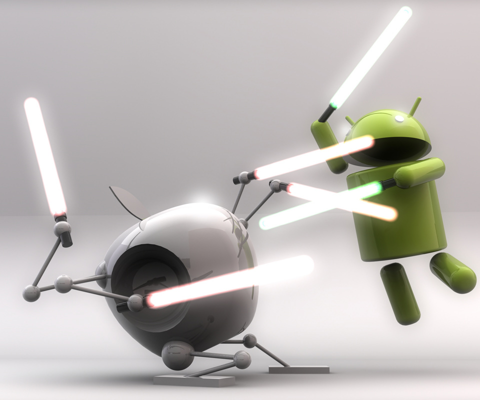 178 sfondi per android Android_vs_apple