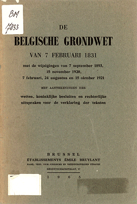 De Belgische Grondwet in 1965 _bel003belg01_01_tpg