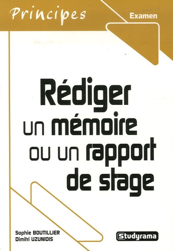 Aide et conseils pour la rédaction de vos rapports de stage, fin d'étude... 9782844729781FS