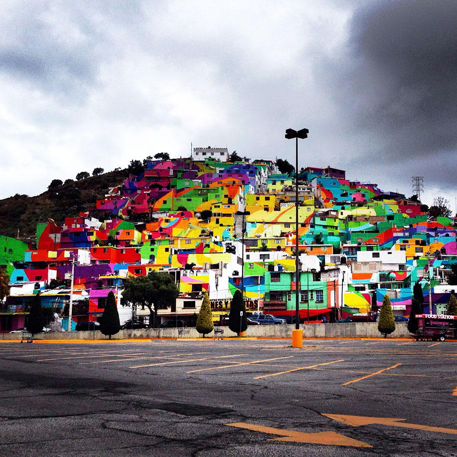 حكومة المكسيك دعوة الفنانين شارع لطلاء 200 منازل لتوحيد المجتمع Giant-street-art-palmitas-macro-mural-germen-crew-mexico-10