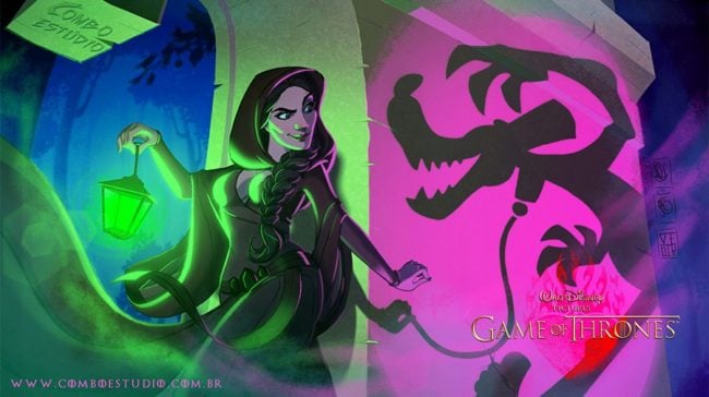 « Game Of Thrones » version « Disney » : c'est l'idée géniale de ces deux illustrateurs brésiliens ! Par Céline Gautier                      Melisandre-650x364