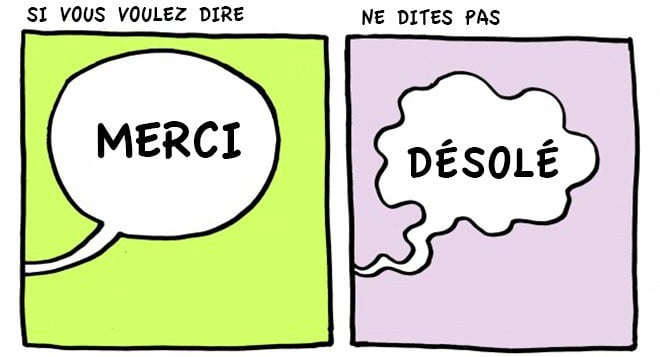 Apprenez à dire « merci » plutôt que « désolé » : cette BD va vous changer la vie Fzeaghjfzegafegzhjafzghfhejza