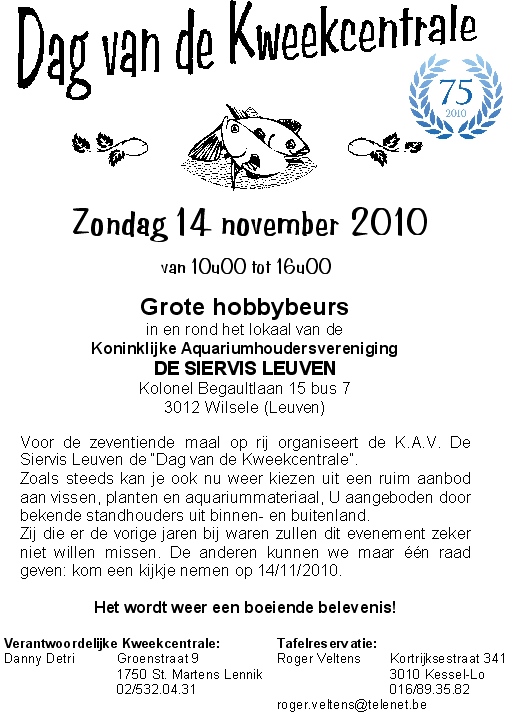 Belgique (Leuven): Dag van de Kweek Centrale, le 14 novembre 2010 Kc%202010