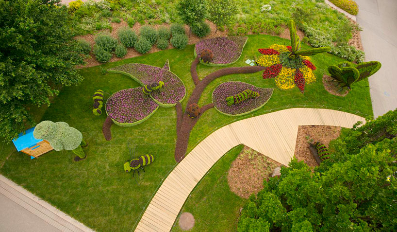 تماثيل مذهلة من النباتات والزهور في كندا - Incredibly sculptures plants Massive-hordicultural-sculptures-in-montreal-designboom-11