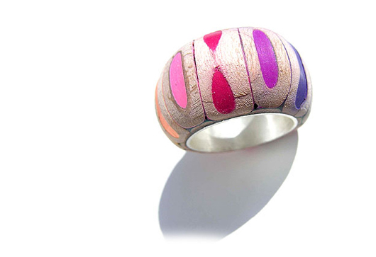 Bijoux en crayons de couleurs Crayon-ring-6