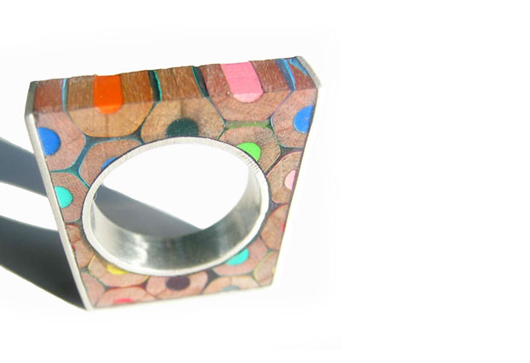 Bijoux en crayons de couleurs Crayon-ring-7