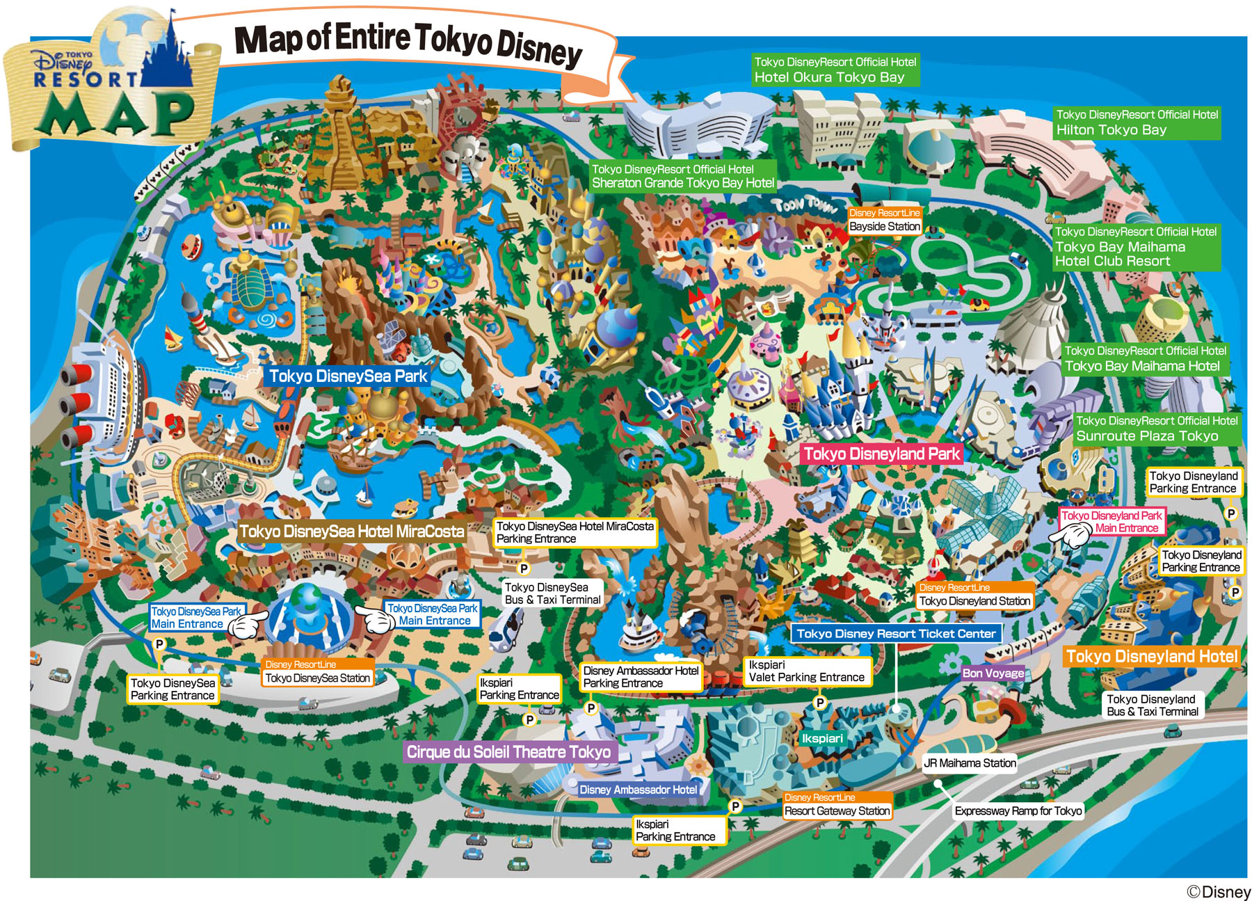 DisneySea, el parque  Map-of-disneyland