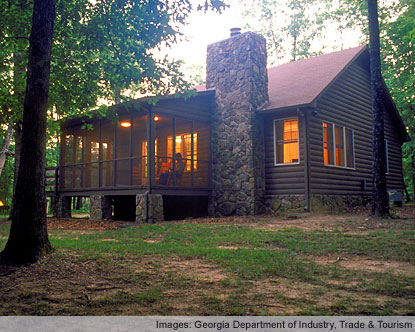 Хижата за Венера, Церера и Помпона Georgia-cabins