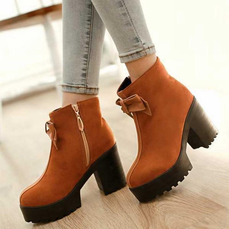 الكعب العالي Big-size-33-43-new-winter-autumn-ankle-winter