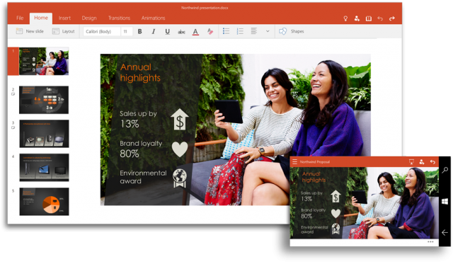 Office for Windows 10 & Office 2016: Η Microsoft παρουσιάζει το «επόμενο κεφάλαιο» της πλατφόρμας της PowerPoint_UI_900x525-640x373