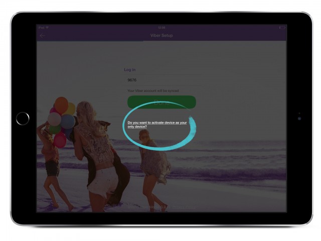 Viber για iPad με δυνατότητα συγχρονισμού μηνυμάτων με άλλη συσκευή 4_Activate-as-secondary_circle-640x480