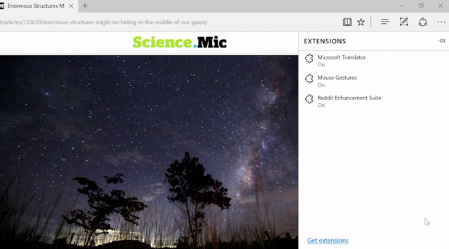 Τα extensions του Microsoft Edge browser διαθέσιμα στους Windows 10 testers Extensions-640x356