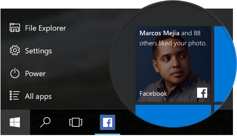 Επιτέλους! Επίσημες εφαρμογές του Facebook για Windows 10 Live-tile-magnifying-glass-marcos