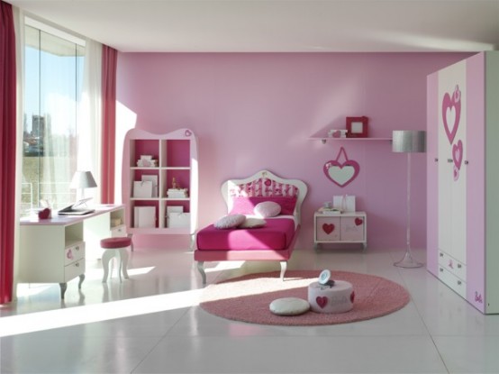 غرف نوم وردية 15-Cool-Ideas-for-pink-girls-bedrooms-7-554x415