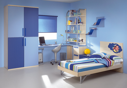 موسوعة غرف أطفال حتى سن المراهقة مودرن  Kids-room-decor-blue-4