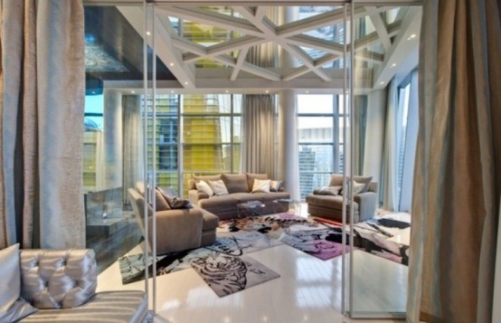 شقة -من تصـميم"مارك تريسي" Modern-and-lively-apartment-in-las-vegas-1-554x357