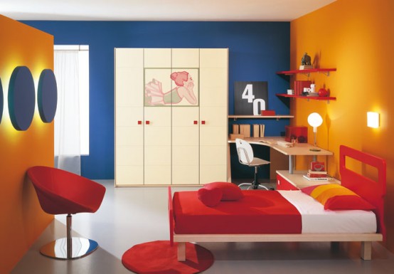 احدث موسوعة غرف نوم  2011-  2012 من الموضة الغربية (2) Modern-kids-room-decor-idea-10-554x385