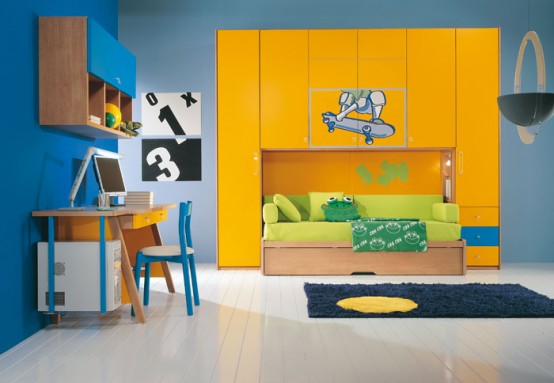 غرف أطفال حتى سن المراهقة / غرف نوم للاطفال / افخم غرف نوم Modern-kids-room-decor-idea-5-554x383