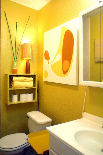 حمامات بالأصفر والرمادي - grey and yellow bathrooms Yellow-bathroom-designs-40