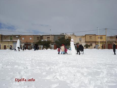 صور عاصمة أولاد نايل "الجلفة" تحت الثلوج Neige9_djelfa