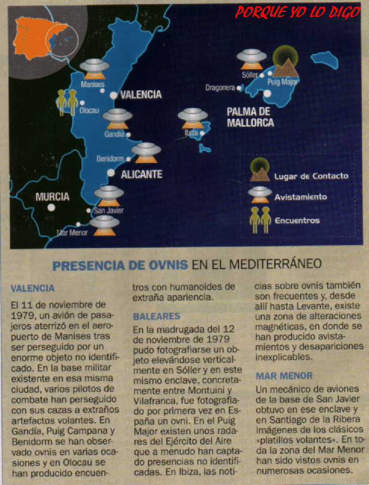 "observé personalmente a un extraterrestre de unos 2,4 a 2,7 m. de altura". PLANOS