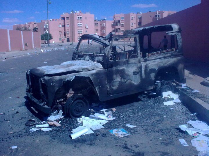 مقتل شرطيين و رجل إطفاء..أثناء اشتباك الشرطة المغربية مع صحراويين غاضبين Maroc-sahara-2