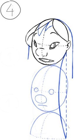 رسم بالخطوات لكرتون ديزنى ....ليلو وستيتش...... Step49