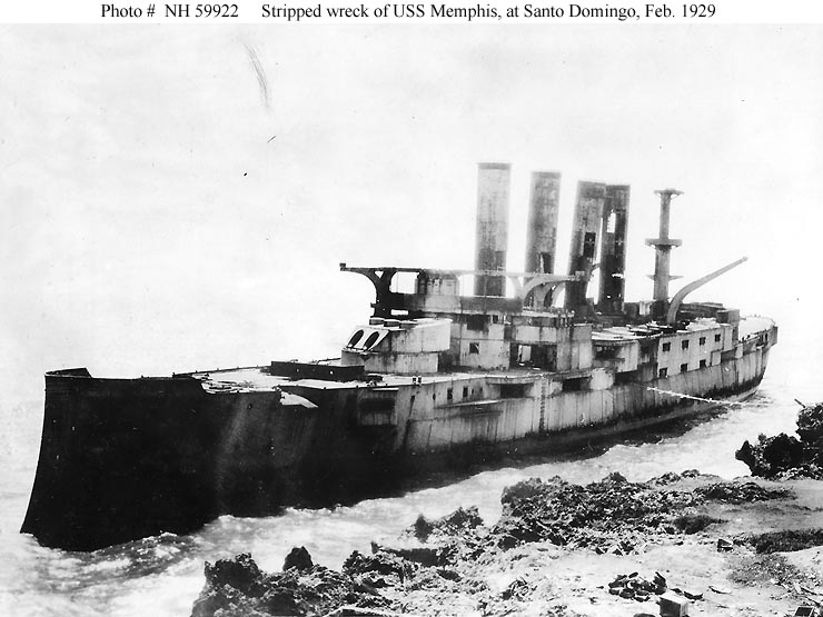 Le naufrage du croiseur Memphis (CA-10) à Saint Domingue, 1916  Tsu1916USSMemphis4