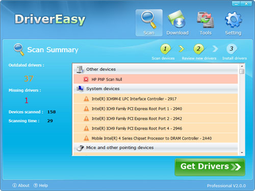 برنامج DriverEasy 2.6.1 المجاني لتحديث الدريفرات Result