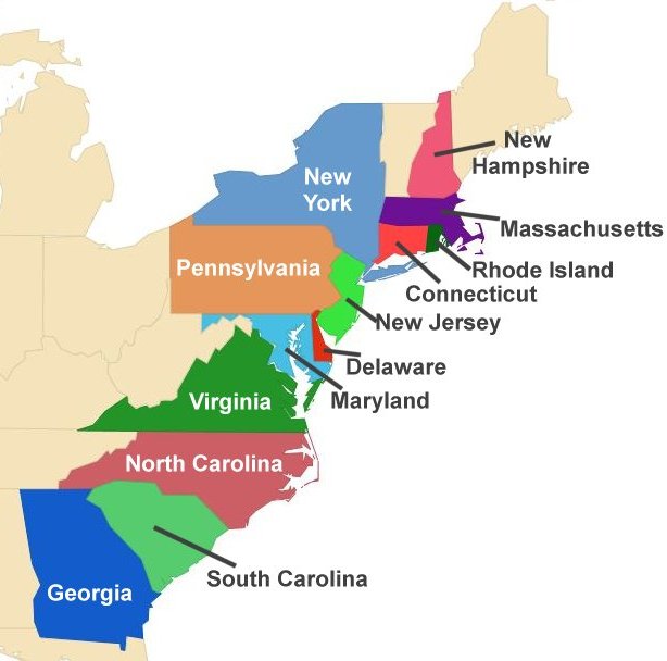 PART 1 - GENERAL INTRODUCTION Thirteen_colonies