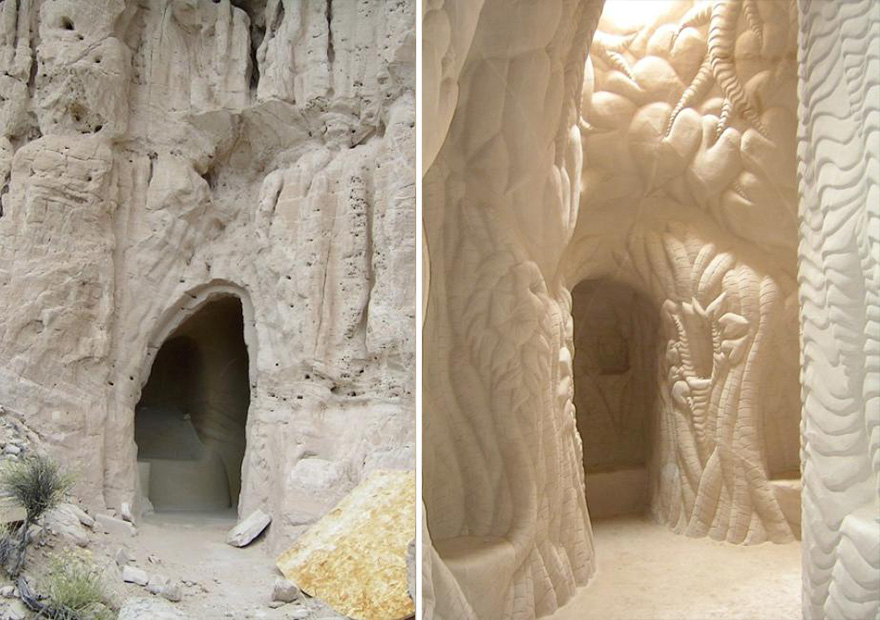 Artist Spends 10 Years Carving A Giant Cave Alone With His Dog Carved-cave-151