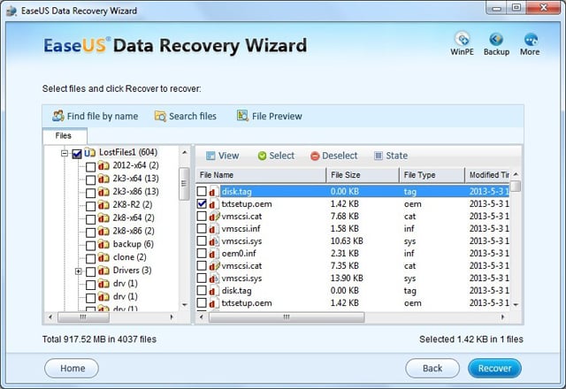 إسترجع الملفات المفقودة مع برنامج easeus﻿ data recovery wizard Select-file