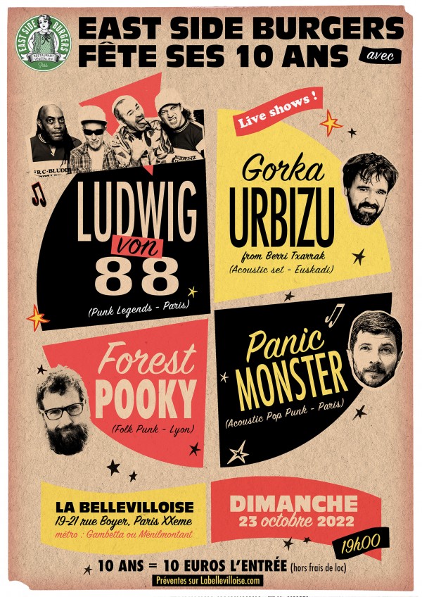 [23/10] LUDWIG VON 88 + GORKA URBIZU + FOREST POOKY + PANIC  ESB-10-ans-A4-WEB-e1664126971806