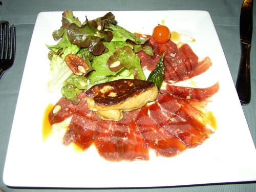 Carpaccio de magret de canard     (Ninnenne) P3190059.20129211348