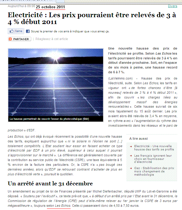 Information générale sur le photovoltaïque en France 1287993759p5wI8q