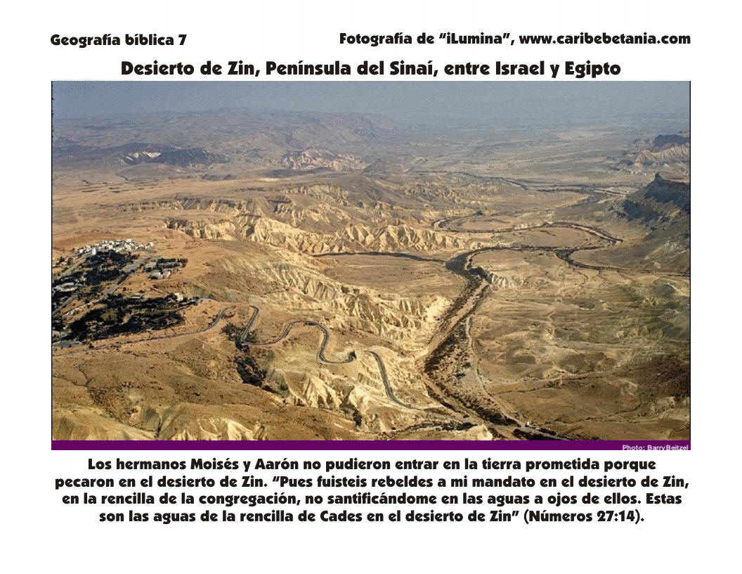 . Desierto de Zin, en la Península del Sinaí, donde pecaron Moisés y Aarón Geografia_7_PG_Zin