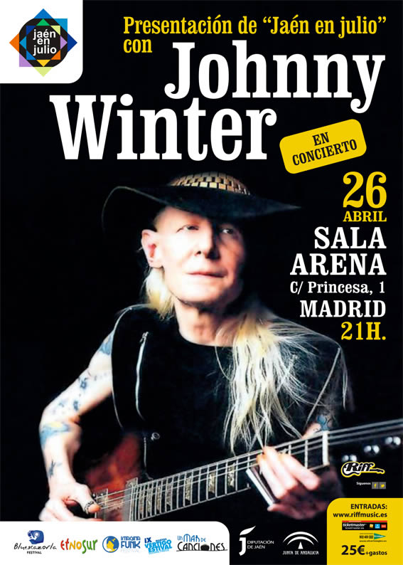 Johnny Winter actuará en Madrid el 26 de abril Johnny-winter-04-04-13