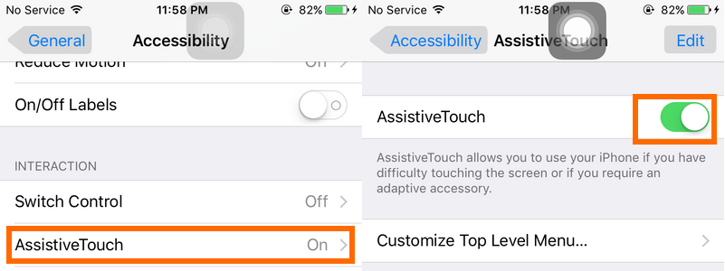 كيفية اضافة زر Home علي شاشة هاتفك الايفون IPhone-Settings-General-Accessibility-Assistive-Touch-option