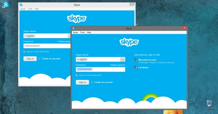 كيفية تشغيل حسابات سكايب متعددة في نفس الوقت Multiple-skype-750x421