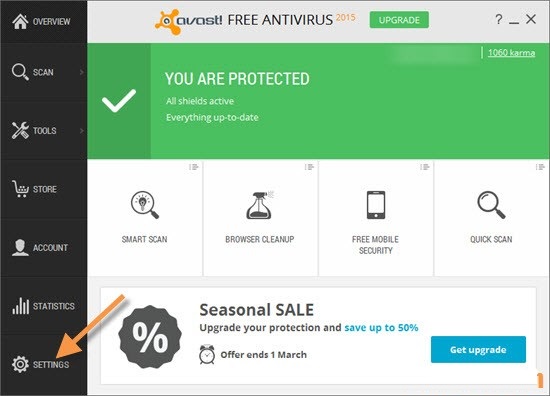 كيفية إسترجاع الاعدادات الافتراضية لبرنامج الحماية أفاست Avast-reset-factory-default-1