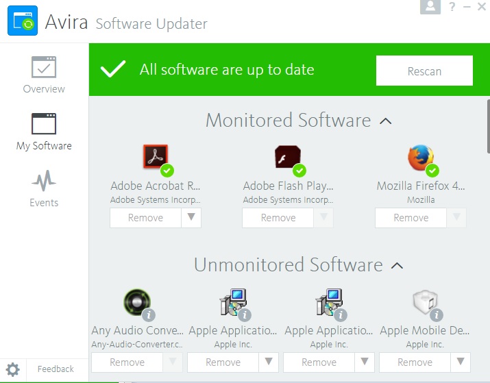 برنامج Avira Software Updater لتحديث برامج الكمبيوتر دفعة واحدة Avira-Software-Updater-My-Software