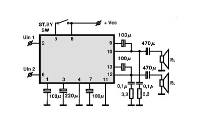 som gradiente NS607 defeito audio baixo LA4597