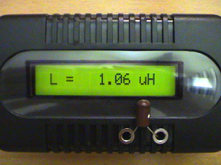 LC Meter com PIC16F628A 1uH_choke